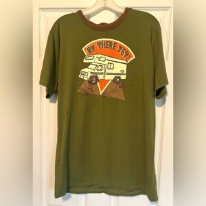 Artic Salt Green RV There Yet? Short Sleeve Crew Neck T Shirt Size: Large